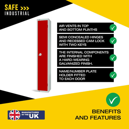 Single Door Compartment Locker - School Work Gym Storage Locker
