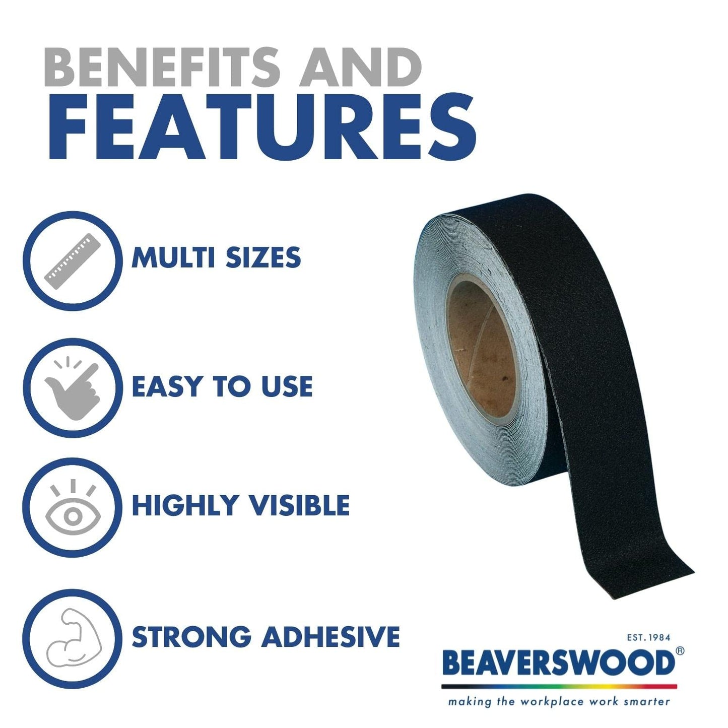 Beaverswood Self-Adhesive Steel Easy-Wipe Tape