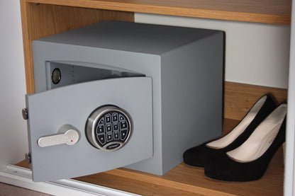 Fire Resistant Mini Vault Safe - Cash Valuables Safe - Key or Electronic Lock (Mini Vault 1 FR - Electronic Lock)
