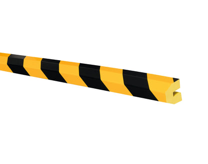 Impact Protection Trapezoidal Shape Profile Protection 40/40/8 Black/Yellow Length 1 m