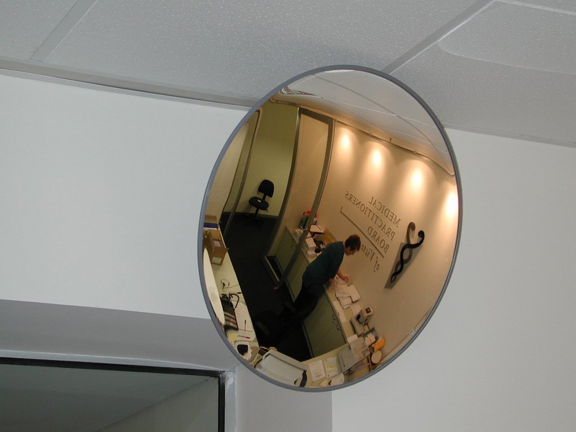 Round Acrylic Interior Convex Mirror 300mm Diameter
