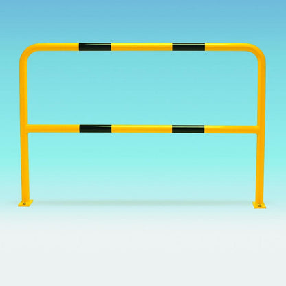 TRAFFIC-LINE Steel Hoop Guard, Galvanised and Powder Coated, Yellow with Black Bands, 1000 mm Height x 2000 mm Width, Yellow/Black