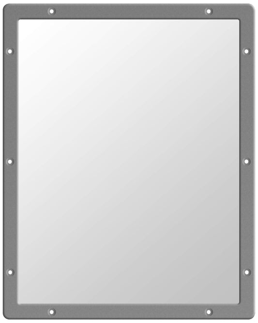 Anti-Ligature Vanity Mirrors - Institutional Flat Stainless Steel Wall Mounted Vanity Mirrors - 500mm x 400mm