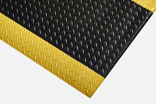 Blue Diamond Kumfi Diamond Durable Extra Thick Anti-Fatigue Mat - 60cm x 18.3m roll - Black/Yellow, (KD260BY)