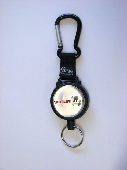 Security Karabiner Key Reel - Heavy Duty Model, Karabiner Key Reel 1200mm Kevlar Cord