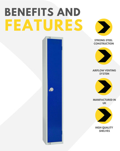 Single Door Compartment Locker - School Work Gym Storage Locker