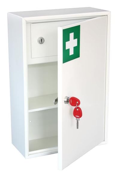 Safe Industrial - Medical Cabinet - Medication Safe with Shelves, Wall Mounted - Secure Storage for Medicine & First Aid Kit