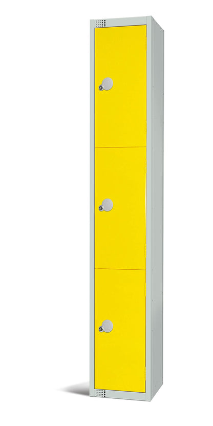 Specialist Industrial 3 Door Standard Storage Antibacterial Lockers - 1800mm x 300mm x 300mm