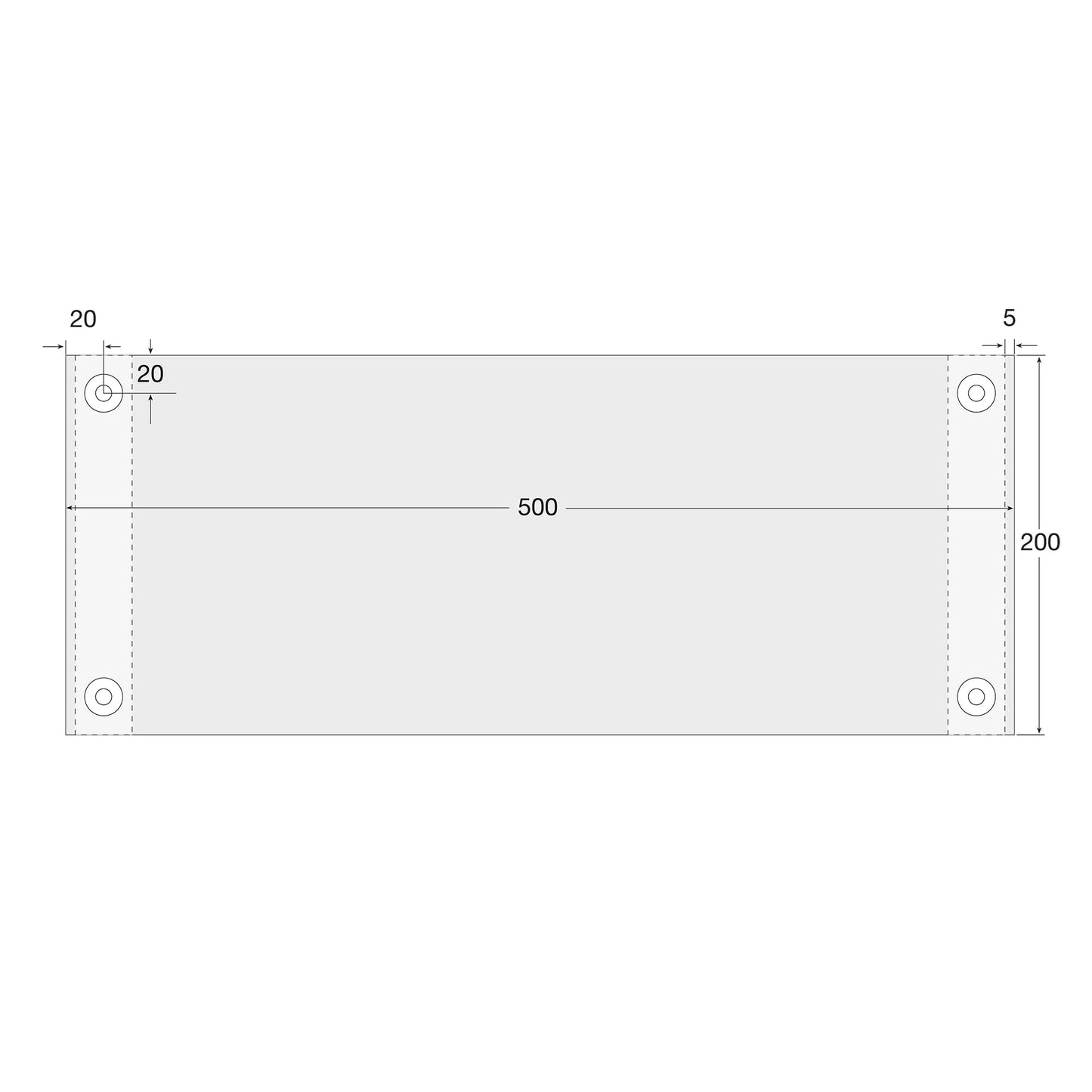 Impact Protection for Corner Pillars Rectangular 200 x 20 x 500 mm Black/Yellow