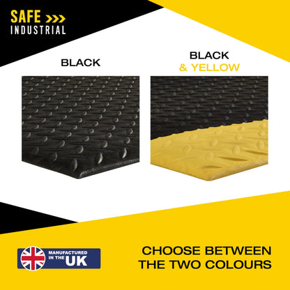 Blue Diamond Kumfi Diamond Durable Extra Thick Anti-Fatigue Mat - 90cm x 150cm - Black/Yellow