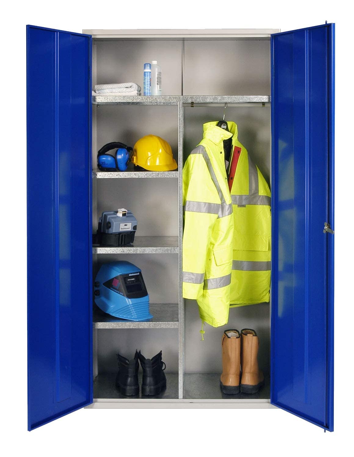 PPE Clothing and Equipment Cupboard - Industrial Commercial Storage Cupboard - 1830mm High x 915mm Wide x 457mm Deep