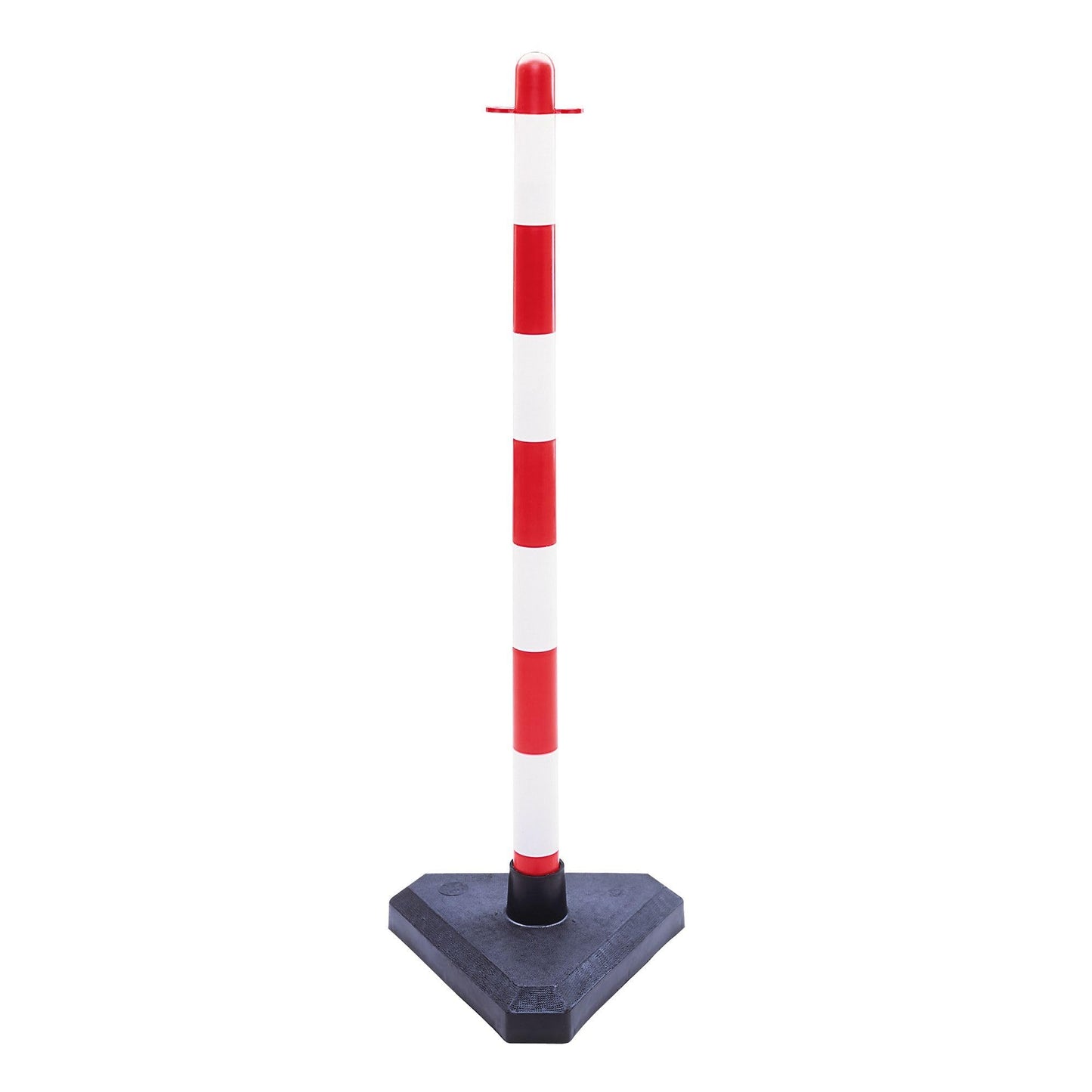 Moravia Chain Post With Concrete Base - Red/White - 870mm High