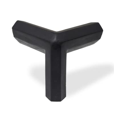 Impact protection edge protection trapezoid edge length 80 mm outer corner, triangular, black, self-adhesive