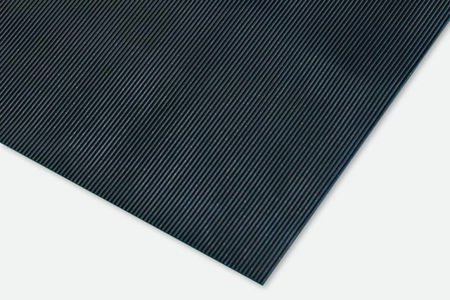 Rubber Rib Ribbed Matting - 6mm x 1000mm X 100cm - Black