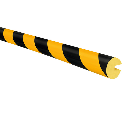 Impact Protection SEMI-CIRCULAR 40/40/8-1,000mm Lengths - Yellow/Black