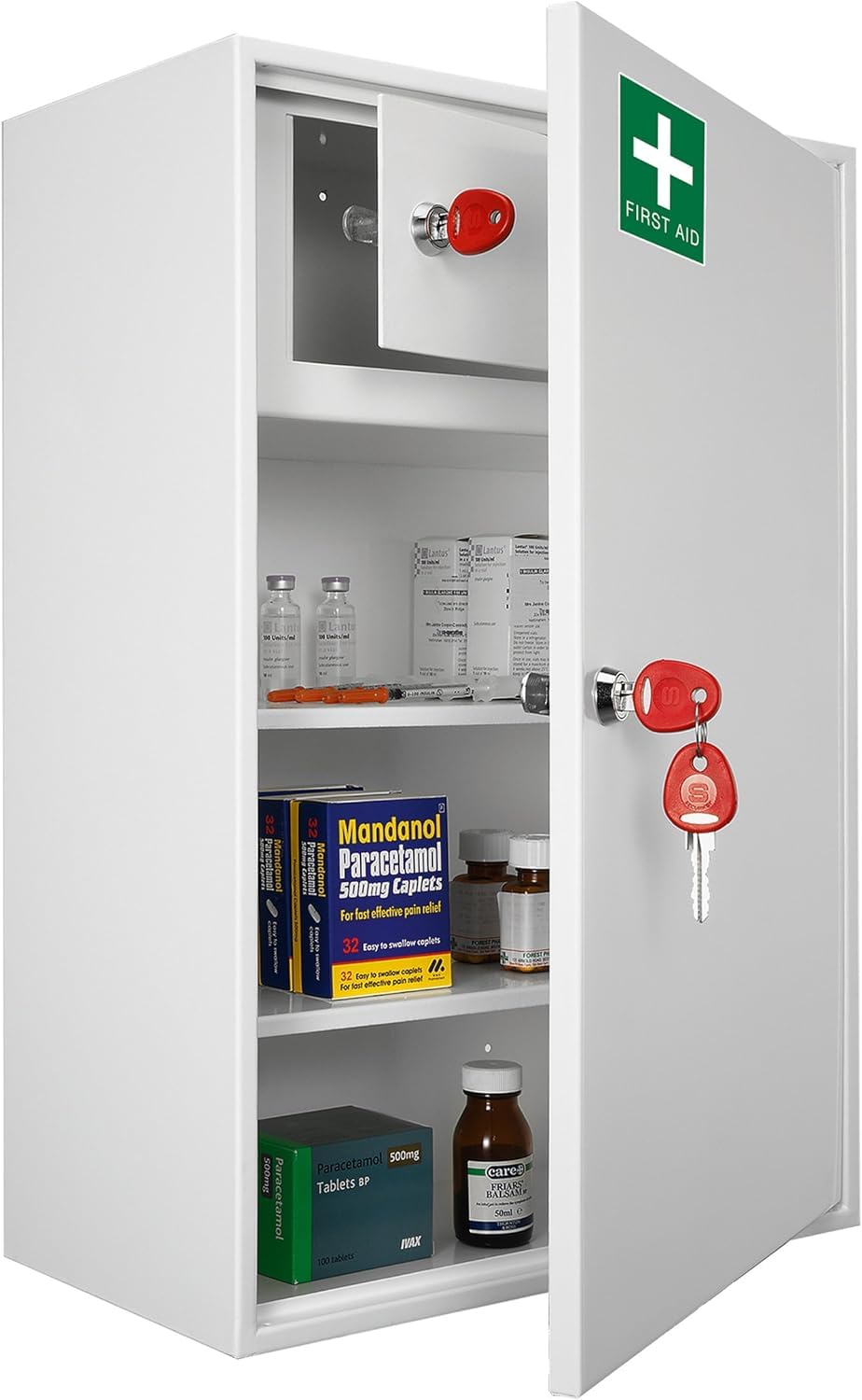 Medical Cabinet - First Aid Storage Key Locking Safe