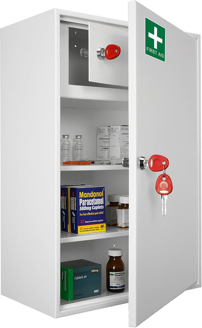 Medical Cabinet - First Aid Storage Key Locking Safe