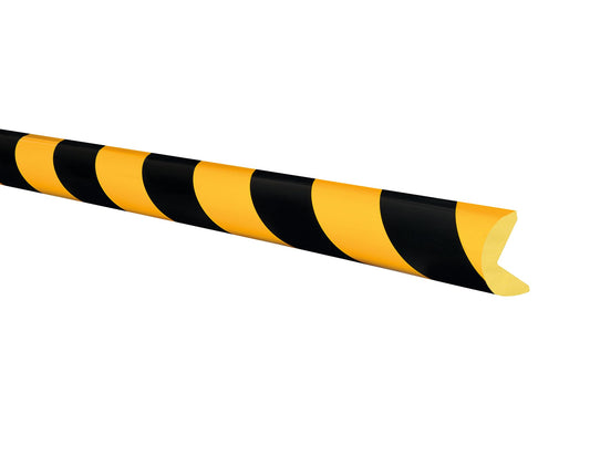Impact protection Edge protection circle 40/40 yellow/black, self-adhesive, length 1000 mm