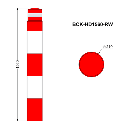 168mm Dia. Bollard Cover Kit - 1560mm High