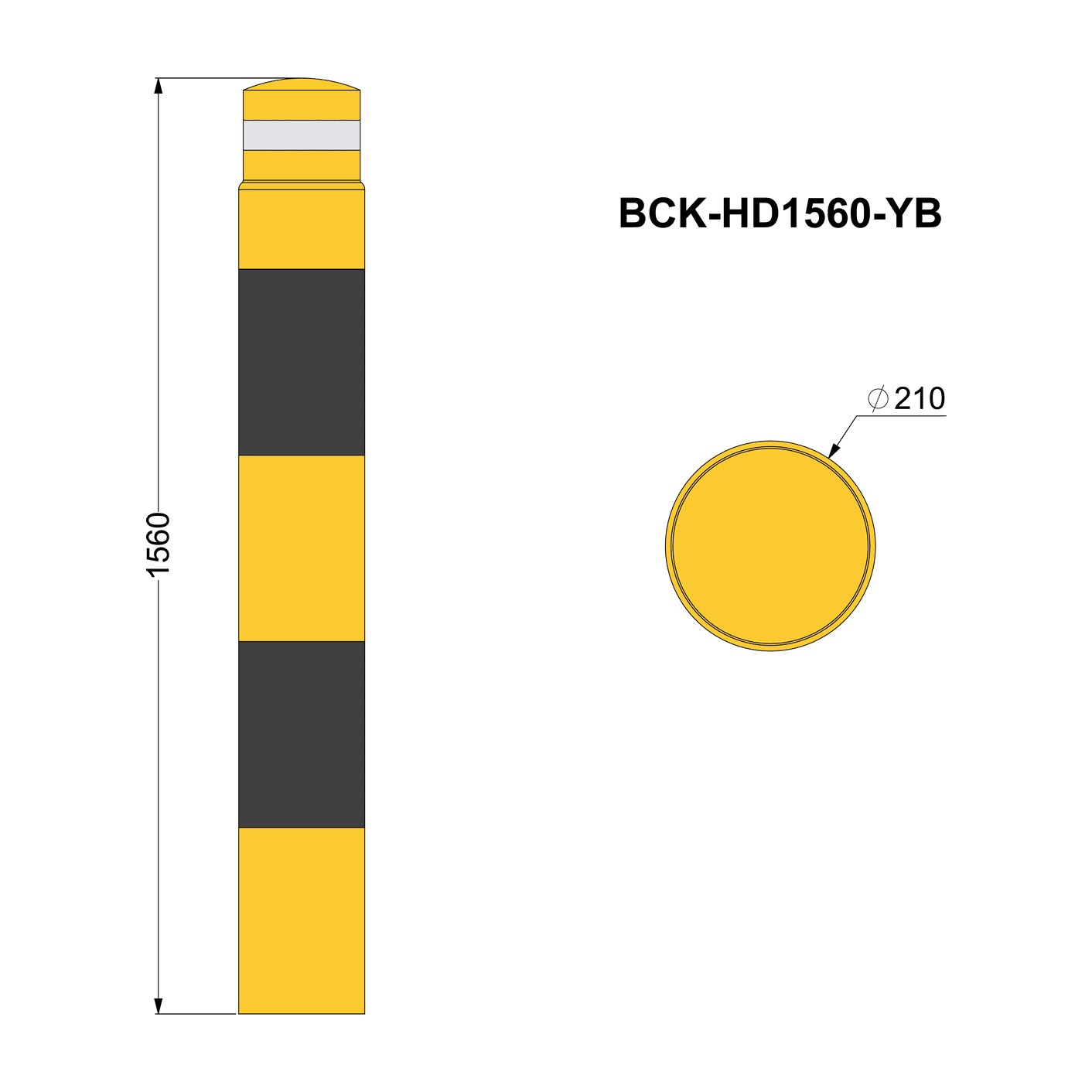 168mm Dia. Bollard Cover Kit - 1560mm High
