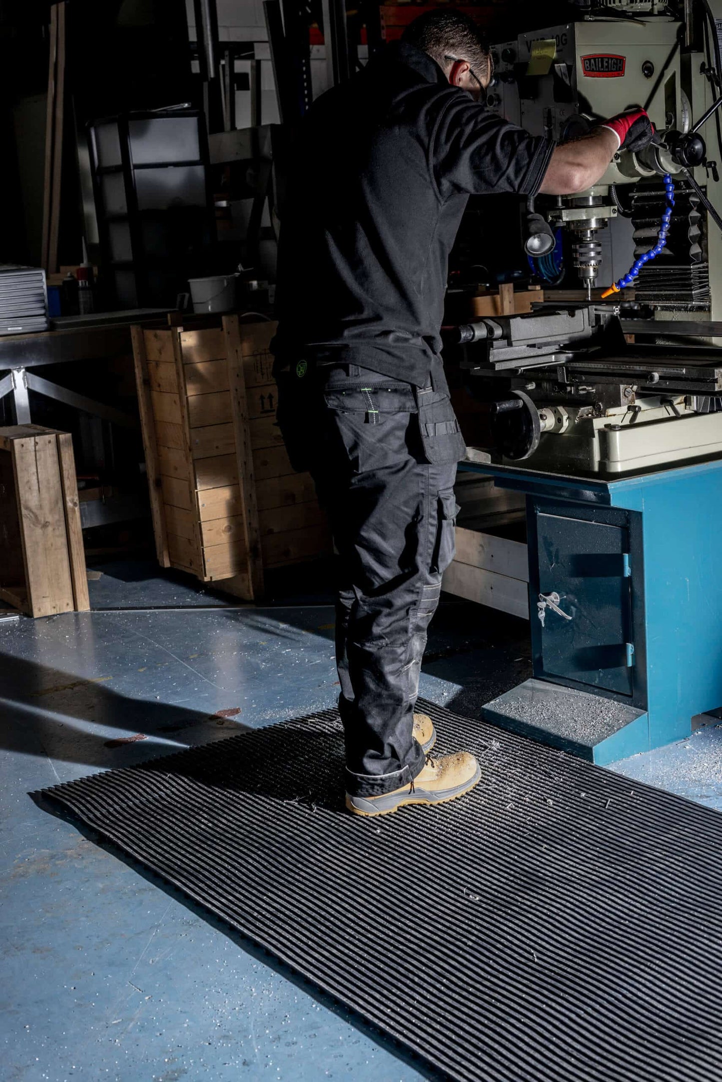 Interflex PVC Duckboard Anti-Slip Matting In Workshop