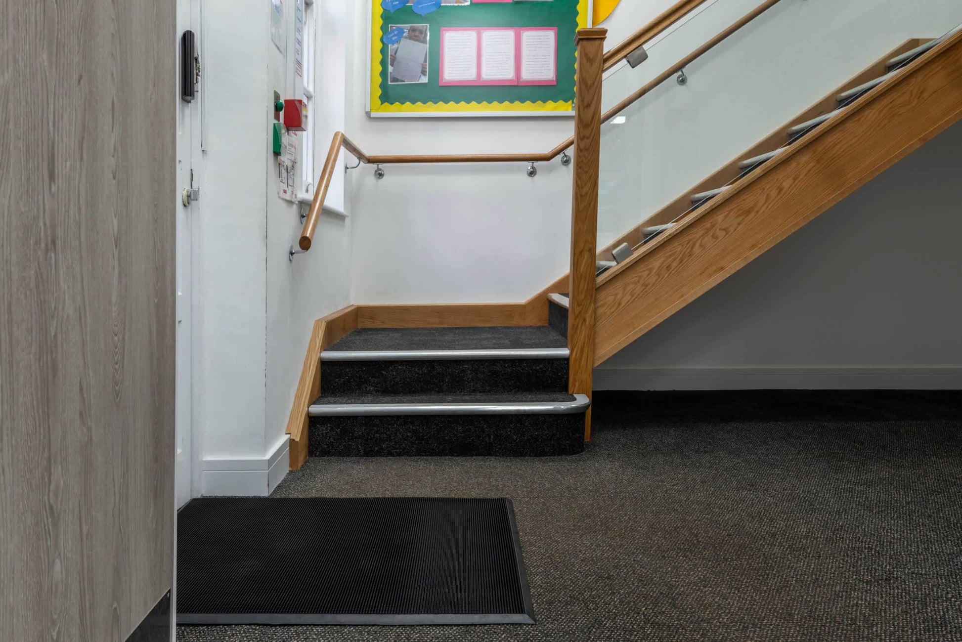 Fingerbrush External Entrance Mat Near Stairs