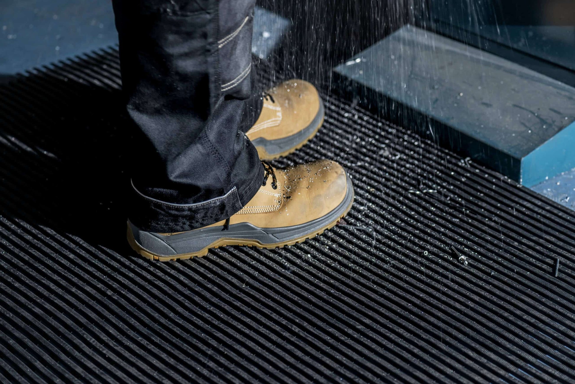 Interflex PVC Duckboard Anti-Slip Matting In Workshop