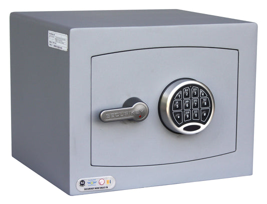 Fire Resistant Mini Vault Safe - Cash Valuables Safe - Key or Electronic Lock (Mini Vault 1 FR - Electronic Lock)