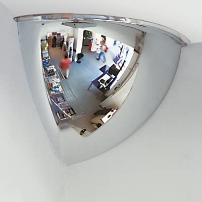 490 x 490 x 400h PANORAMIC 90 Quarter Dome Acrylic Mirror - 6m view distance