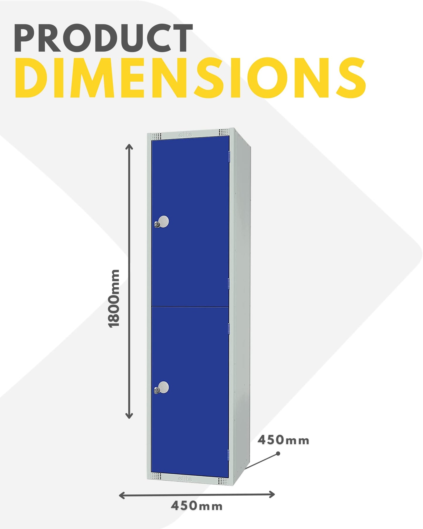 Two Door Compartment Locker - School Work Gym Storage Locker
