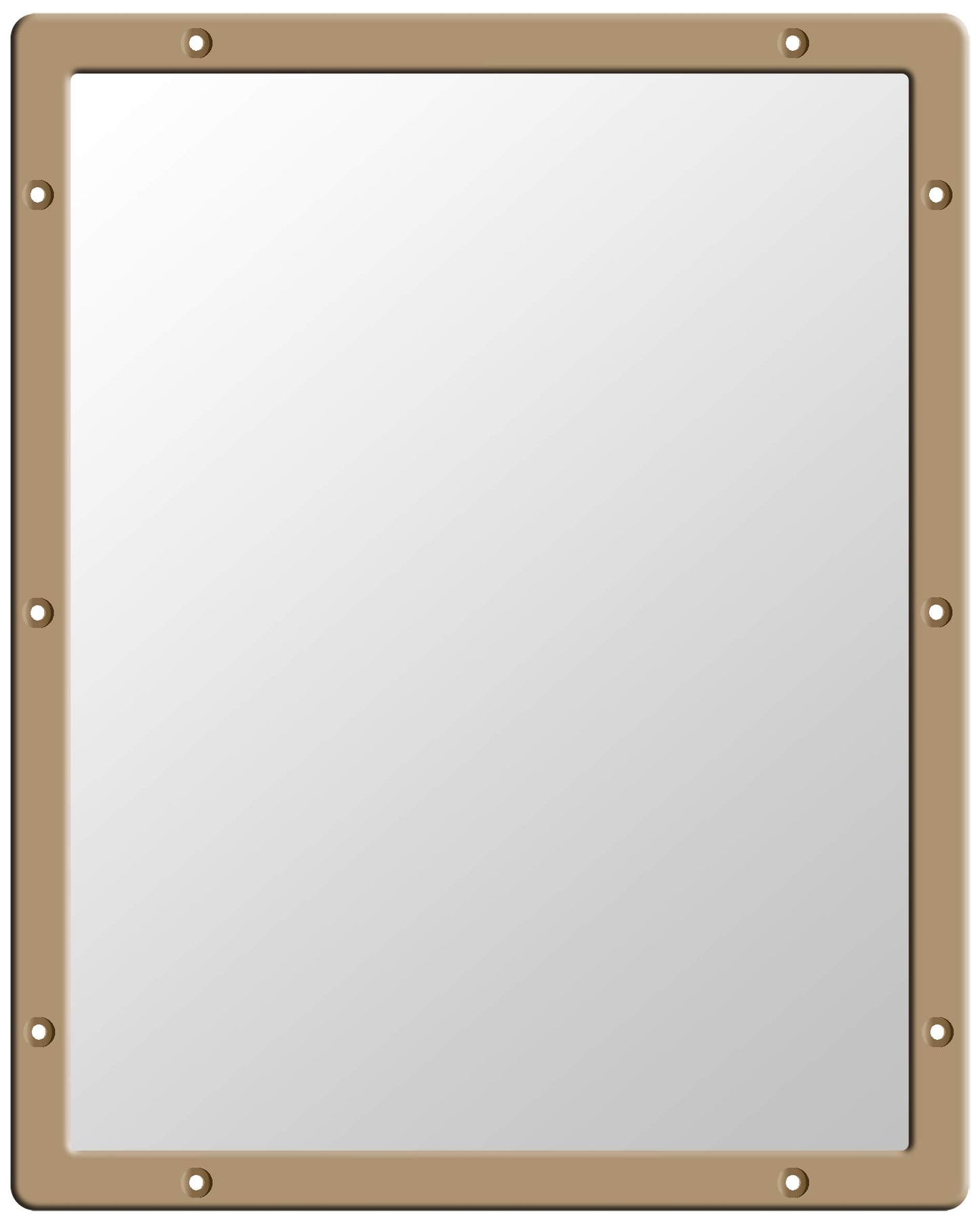 Anti-Ligature Vanity Mirrors - Institutional Flat Stainless Steel Wall Mounted Vanity Mirrors - 500mm x 400mm