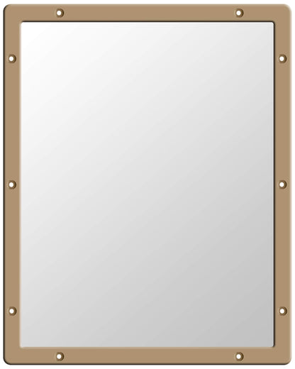 Anti-Ligature Vanity Mirrors - Institutional Flat Stainless Steel Wall Mounted Vanity Mirrors - 500mm x 400mm