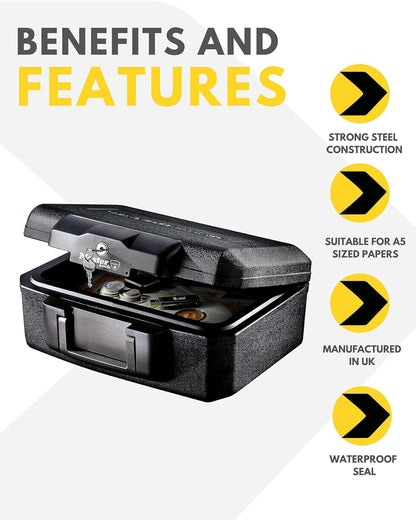 Safe Industrial Fire Chest - Fire Proof Box Safe to Protect Valuables - Ideal for Storing Goods, Documents and Digital Items from Fire 36D x 39W x 16.8H cm (Small)