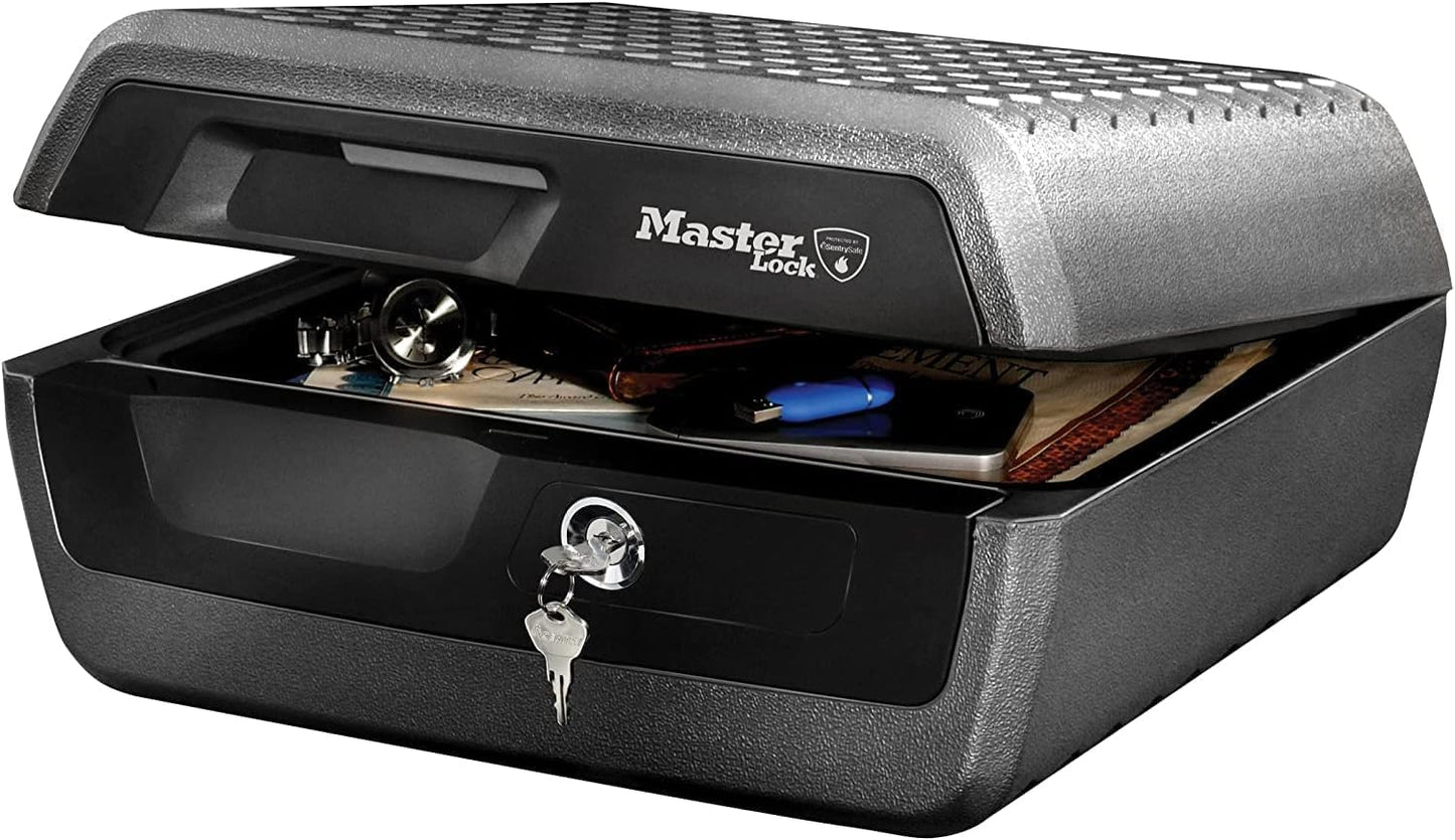 Fire Chest - Fire Proof Box Safe to Protect Valuables - Ideal for Protecting your Documents and Goods from Fire and Water - 37.5D x 42W x 19.3H cm (Large)