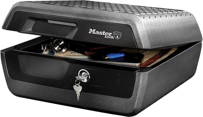 Fire Chest - Fire Proof Box Safe to Protect Valuables - Ideal for Protecting your Documents and Goods from Fire and Water - 37.5D x 42W x 19.3H cm (Large)