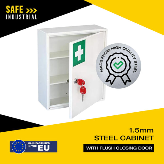 Safe Industrial - Medical Cabinet - Medication Safe with Shelves, Wall Mounted - Secure Storage for Medicine & First Aid Kit