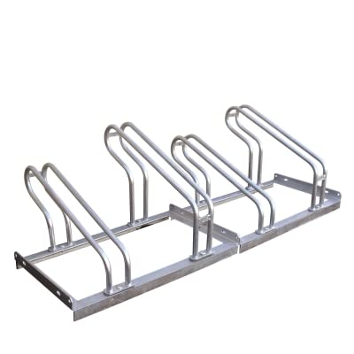 Moravia Galvanised Single Sided Bike Rack For 4 Bikes - 415mm x 1400mm x 550mm - Modular Bike Storage