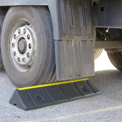 Heavy Duty Recycled Rubber Black/Yellow Wheel Stops - 1000mm x 300mm x 150mm