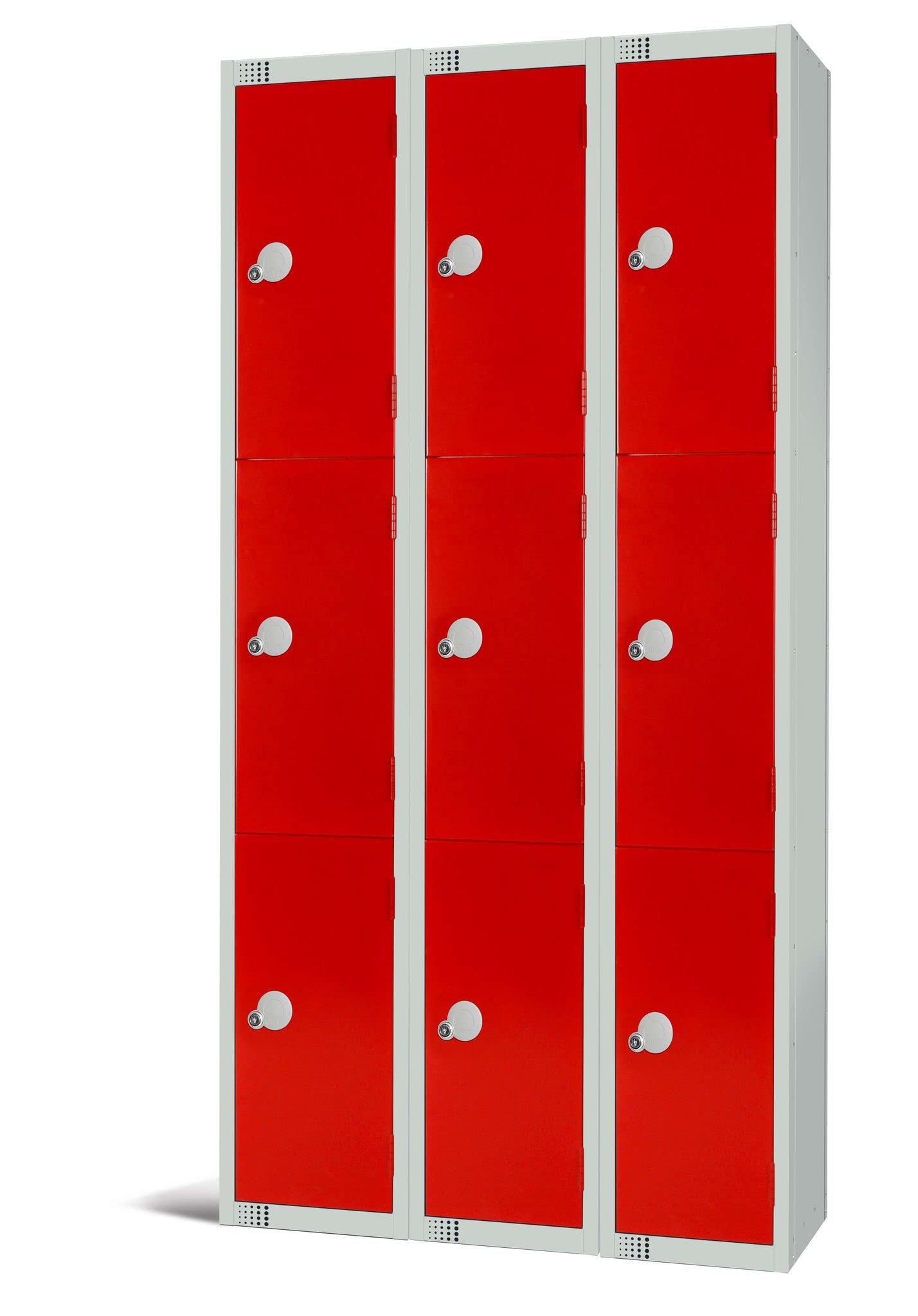 Specialist Industrial 3 Door Standard Storage Antibacterial Lockers - 1800mm x 300mm x 300mm