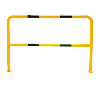 TRAFFIC-LINE Steel Hoop Guard, Galvanised and Powder Coated, Yellow with Black Bands, 1000 mm Height x 2000 mm Width, Yellow/Black