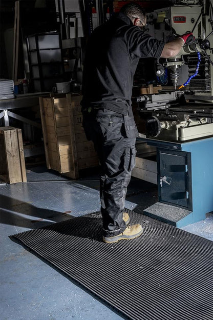 Interflex PVC Duckboard Anti-Slip Matting Black