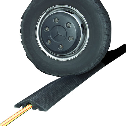 Small Cable Protection Ramp, 1200 mm L x 215 mm W x 65 mm H, Black