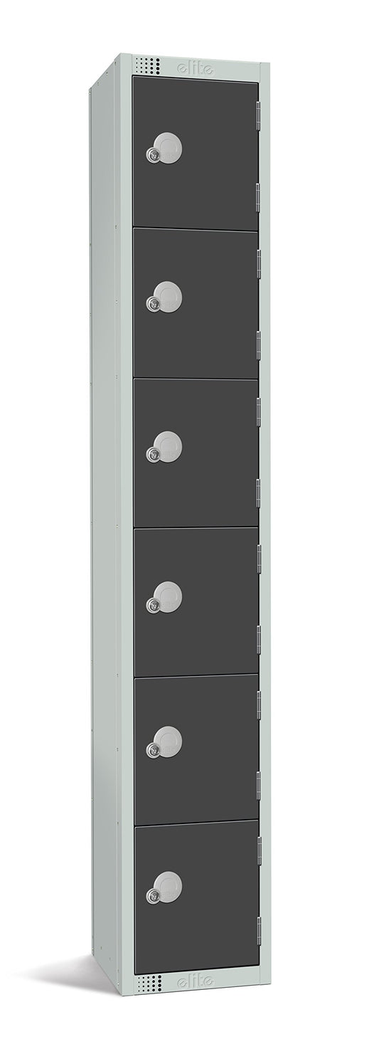 Six Door Compartment Locker - School Work Gym Storage Locker