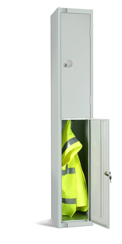 Two Door Compartment Locker - School Work Gym Storage Locker