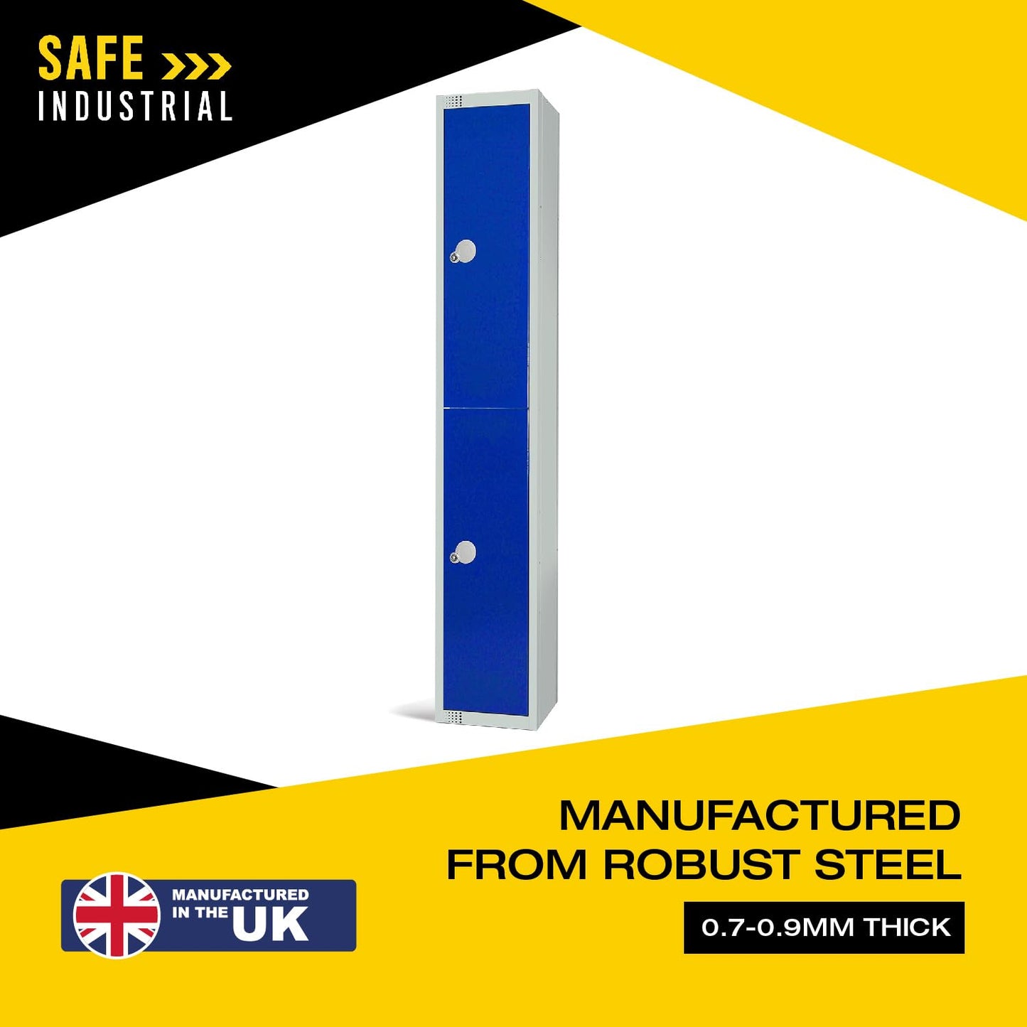 Two Door Compartment Locker - School Work Gym Storage Locker