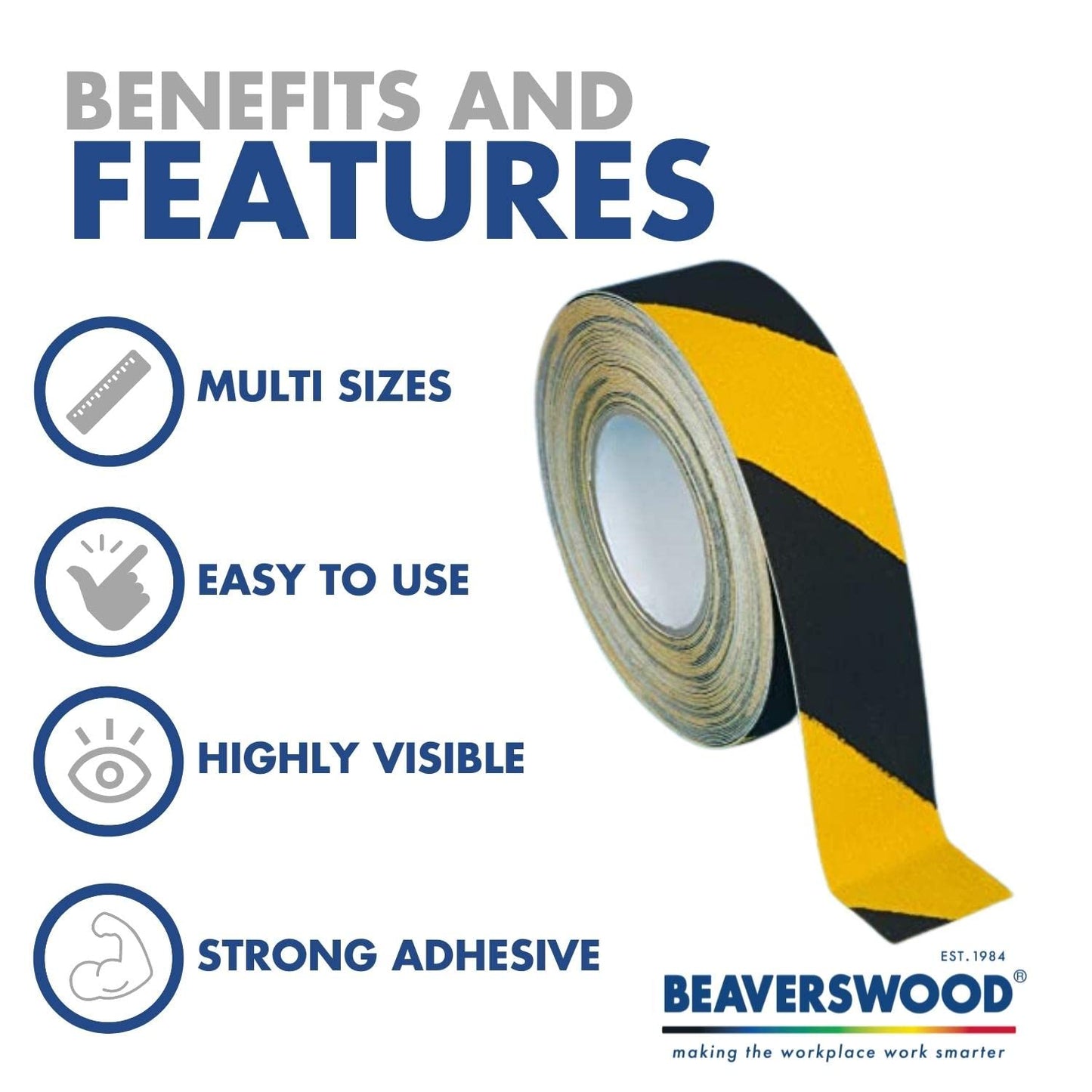 Beaverswood Self-Adhesive Steel Easy-Wipe Tape