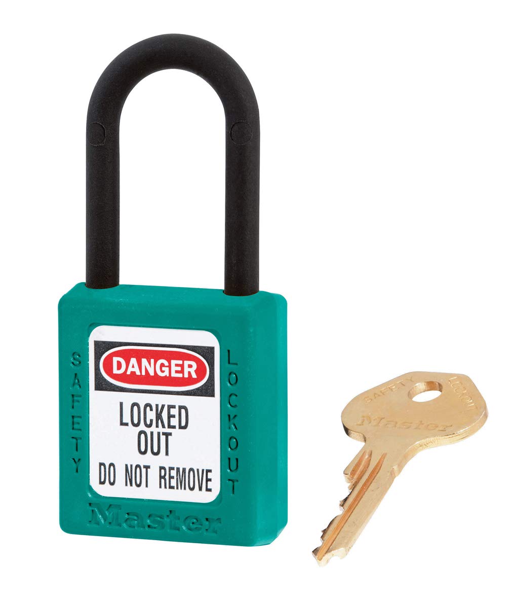 Non-Sparking Non-Magnetic Zenex Lockout Padlock Plastic Shackle 6-Pin Cylinder 38mm Body - Master Key