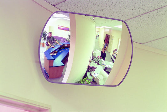 Rectangular Acrylic Interior Convex Mirror - 600mm high x 400mm Wide