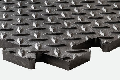 Tuff-Tile Diamond Top Anti-Slip Interlocking Floor Tile 50cm x 50cm - Pack of 9