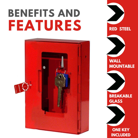 Emergency Key Box - Glass Front Emergency Key Box with Tamper Evident Seal (EK0)
